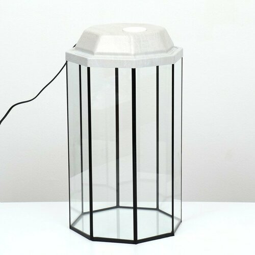 Аквариум Восьмигранный с крышкой 24 литра 25 х 25 х 4650 см беленый дуб 8475₽