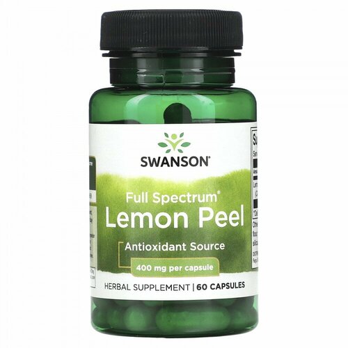 Swanson, Full Spectrum Lemon Peel, 400 mg, 60 Capsules