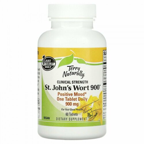 Terry Naturally, St. John&#x27; s Wort 900, 900 mg, 60 Tablets