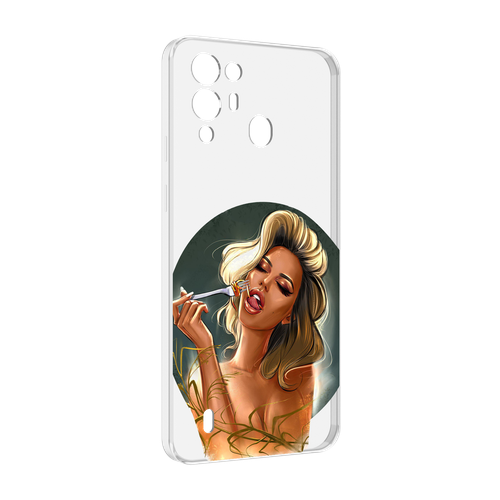 Чехол MyPads голодная-девушка-модель женский для Blackview A55 Pro задняя-панель-накладка-бампер