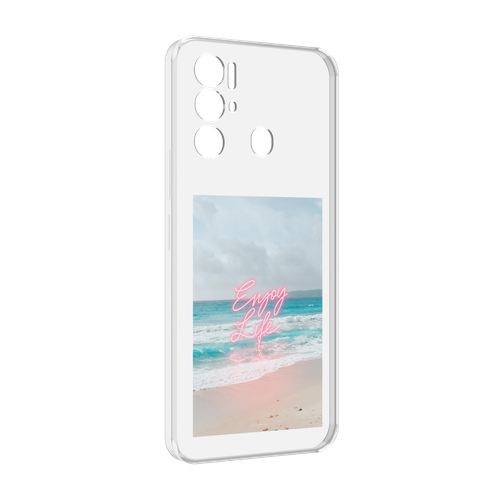 Чехол MyPads красивый пляж для Tecno Pova Neo 4G задняя-панель-накладка-бампер чехол mypads красивый черный олень для tecno pova neo 4g задняя панель накладка бампер