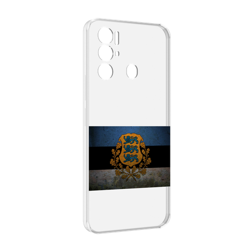 Чехол MyPads герб флаг эстонии-1 для Tecno Pova Neo 4G задняя-панель-накладка-бампер чехол mypads герб флаг крыма для tecno pova neo 4g задняя панель накладка бампер