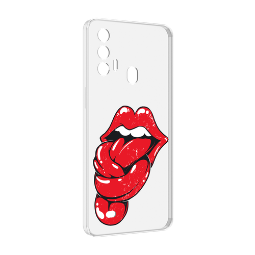 Чехол MyPads яркие губы с языком для Oukitel C31 Pro задняя-панель-накладка-бампер