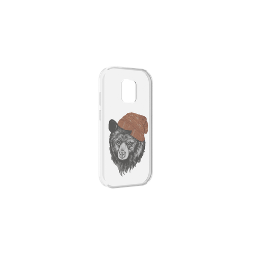 Чехол MyPads Медведь в шапке 2 для UleFone Power Armor 14 / 14 Pro задняя-панель-накладка-бампер