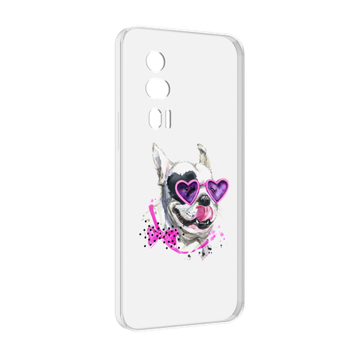 Чехол MyPads акварельный пёс для Xiaomi Redmi K60 задняя-панель-накладка-бампер
