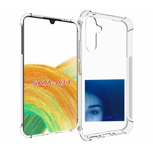 Чехол MyPads Hate Love face для Samsung Galaxy A34 задняя-панель-накладка-бампер