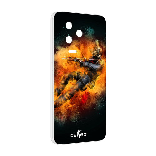 Чехол MyPads CS-go Контр-террорист для Infinix Note 12 Pro 4G X676B задняя-панель-накладка-бампер