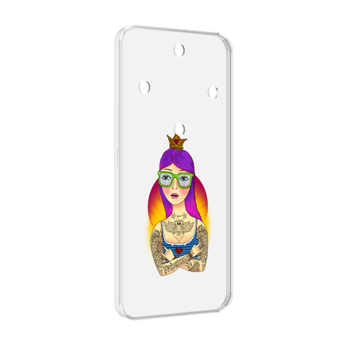Чехол MyPads девушка в татуировках с короной для Honor Magic 5 Lite / Honor X9a задняя-панель-накладка-бампер