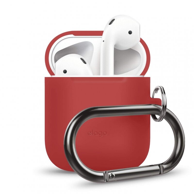 Силиконовый чехол Elago для AirPods Hang Case (красный)