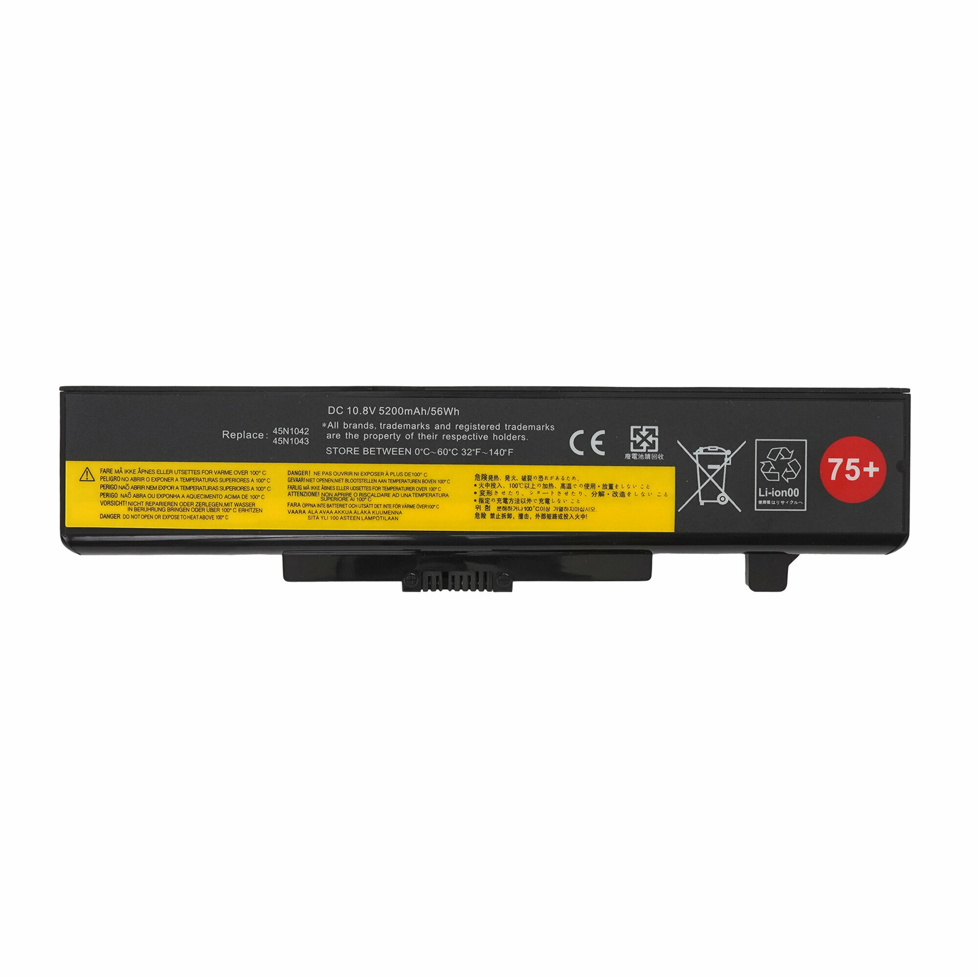 Аккумулятор OEM 75+ (совместимый с L11N6Y01 L11P6R01) для ноутбука Lenovo G580 G480 B590 10.8V 5200mAh черный