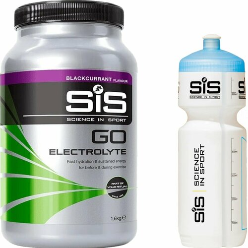 фото Изотоник science in sport (sis) go electrolyte + бутылочка белая 1 x 1600 г, черная смородина