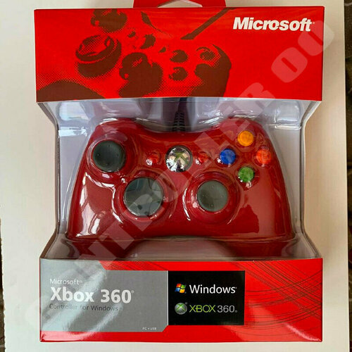 Джойстик геймпад проводной для игровой приставки Xbox 360 и ПК Красный 139000₽