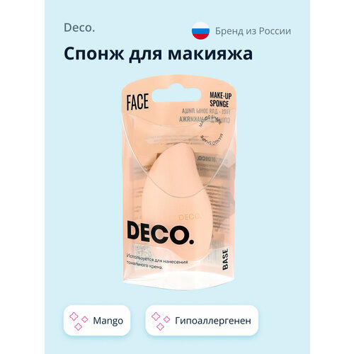 Спонж для макияжа DECO. BASE (mango) аксессуары для макияжа deco спонж для макияжа base