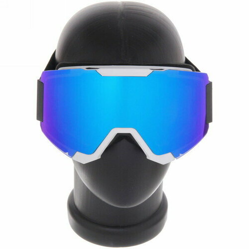 фото Очки горнолыжные hx28 белая оправа/синяя линза vostok