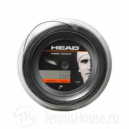 Теннисная струна Head Hawk Touch 200 метров Антрацит 281234-17AN (Толщина: 125)