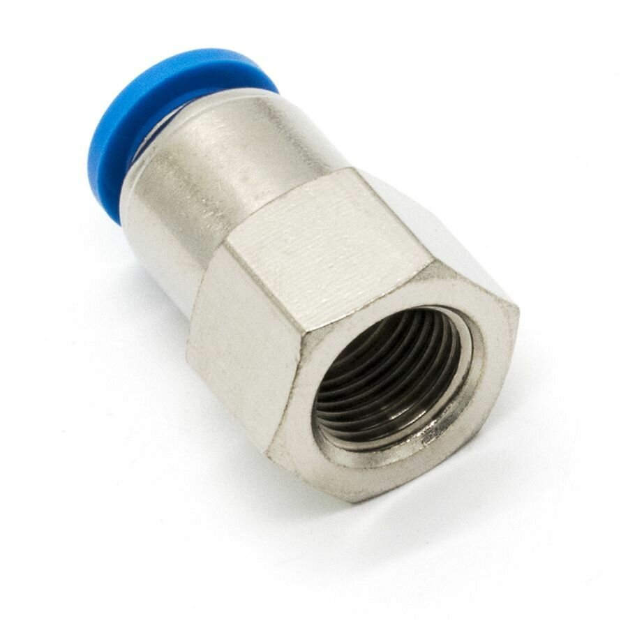 фото Штуцер пневмофитинг цанговый быстросъемный прямой с внутренней резьбой PCF 06-G01