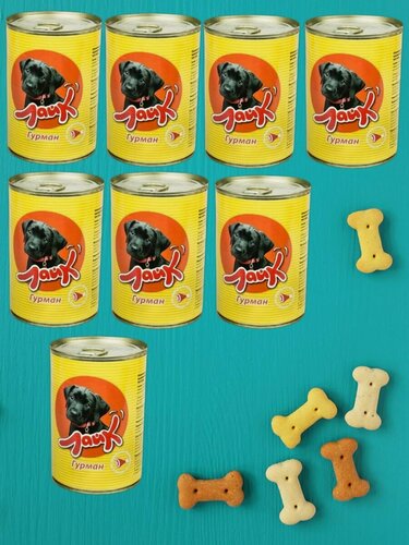 Изображение товара Корм Лайк консервированный для собак 850г, гурман 8 штук