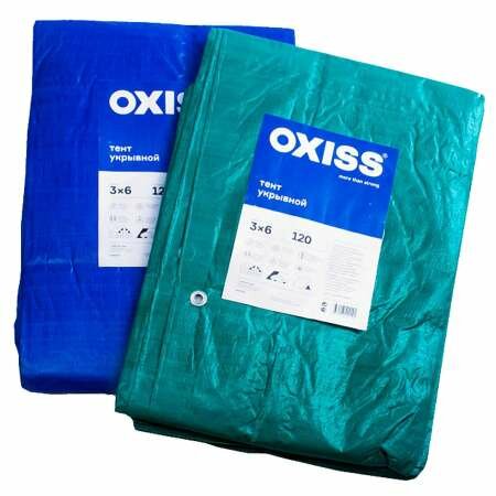 Тент укрывной OXISS 8х12м из тканого полимера 120г/м2 с люверсами (1шт) (133243)