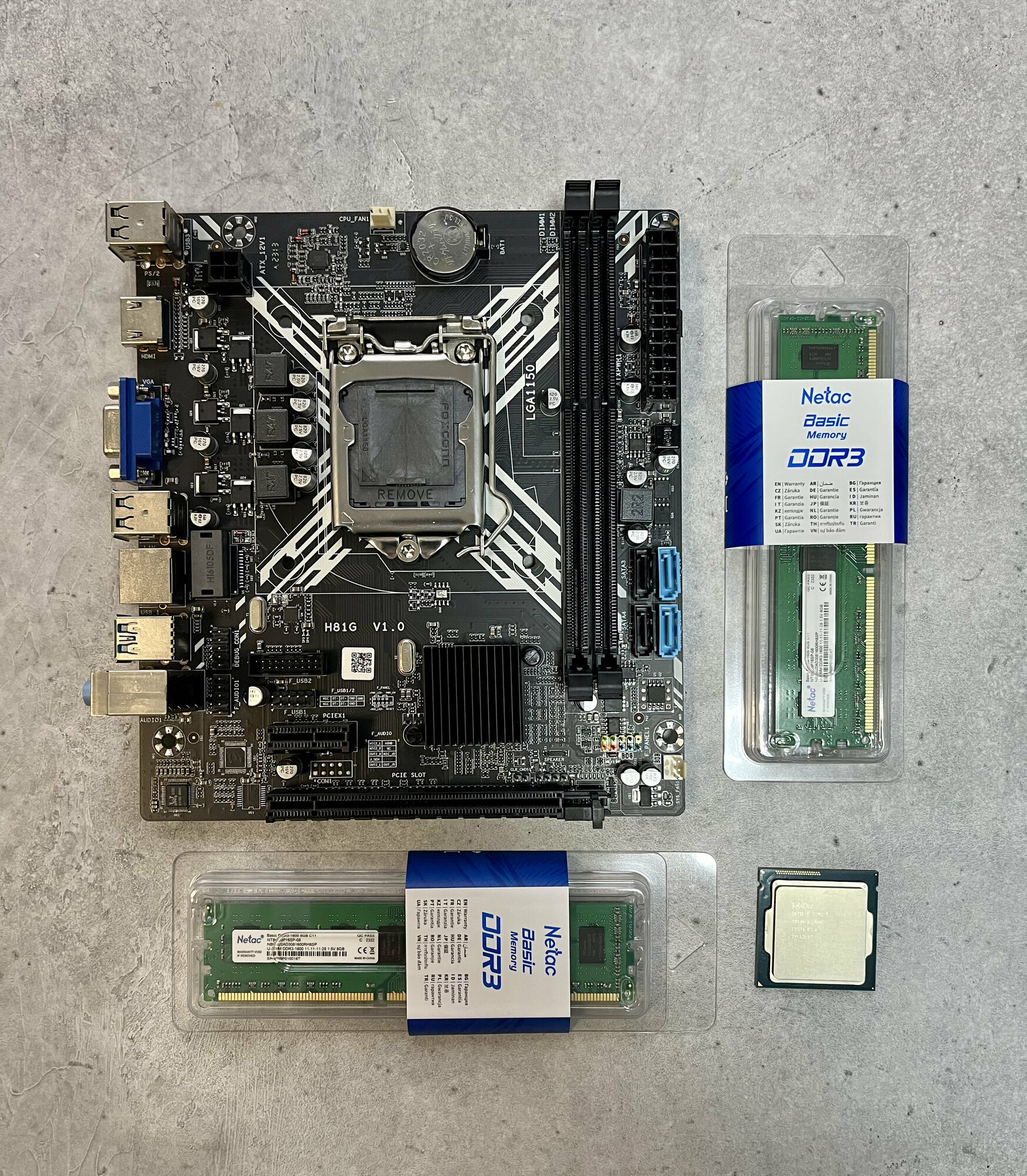 Материнская плата H81 LGA1150 Intel Core i5-4570 DDR3 16 GB