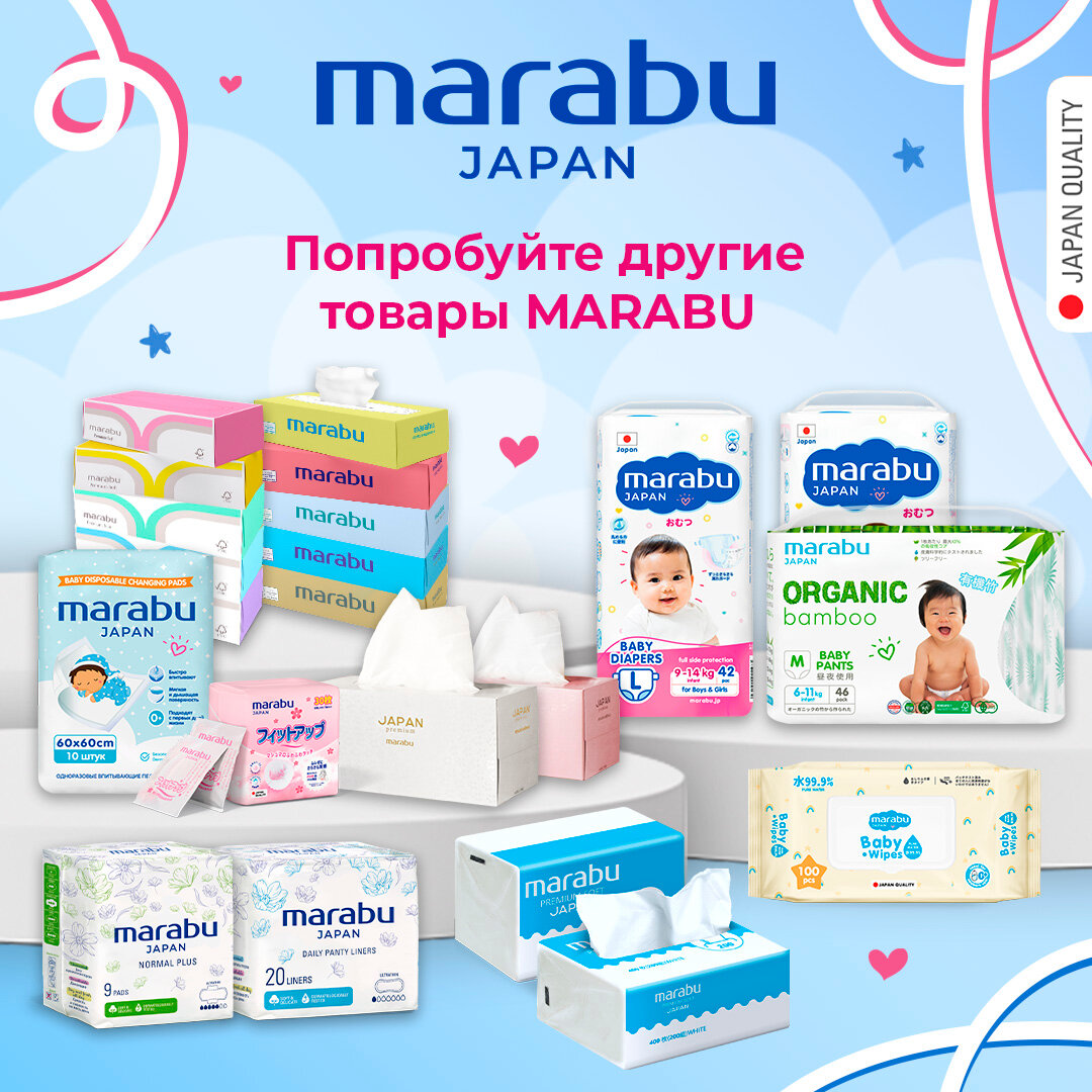 Бумажные салфетки MARABU Premium Белые Цветы, набор из 3 упаковок по 220 шт
