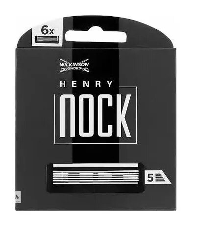 Wilkinson Sword HENRY NOCK / Сменные кассеты для бритвенного станка HENRY NOCK, 6 шт.