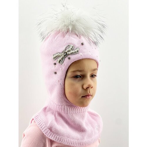 фото Балаклава шлем mialt зимняя, размер 48-50, розовый