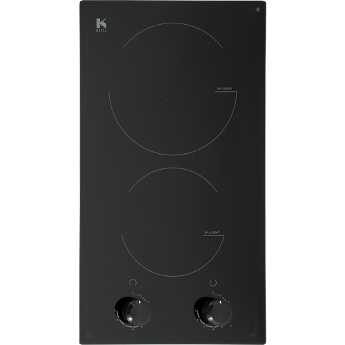 Варочная панель электрическая Kitll KHH 3002 BLACK 2 конфорки 30x52 см цвет чёрный 1098300₽