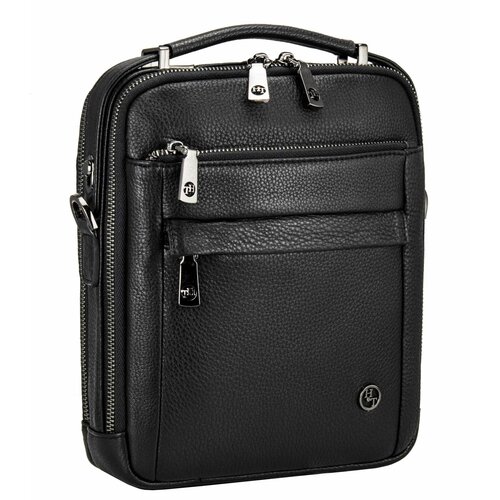 Сумка барсетка , фактура зернистая, черный