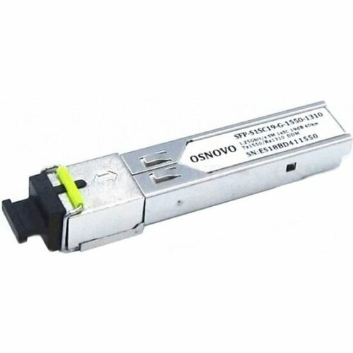 Оптический SFP Модуль Osnovo SFP-S1SC19-G-1550-1310 оптический модуль sfp скорость передачи 1 25 гбит с разъем sc длина волны 1310 1550 нм расстояние передачи 20км