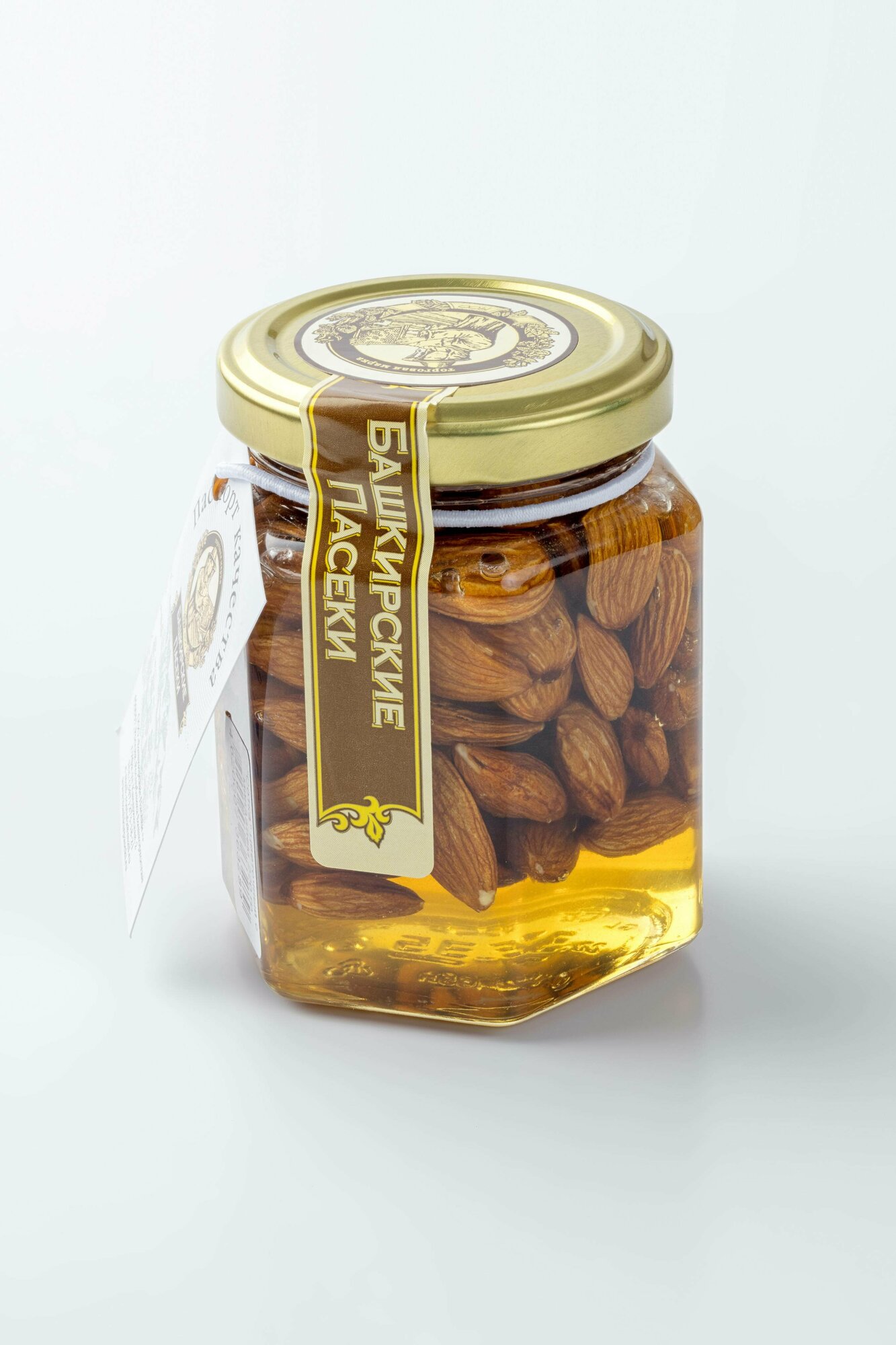 Мед башкирские пасеки с миндалем, 220 гр. - фотография № 2
