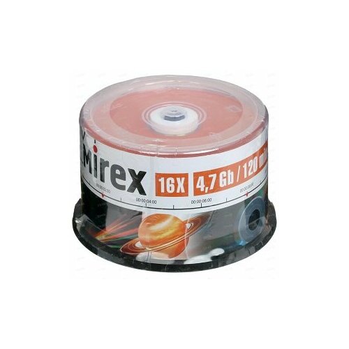 Диск DVD+R Mirex 4.7 Gb, 16x, Cake Box (50), (50/300)