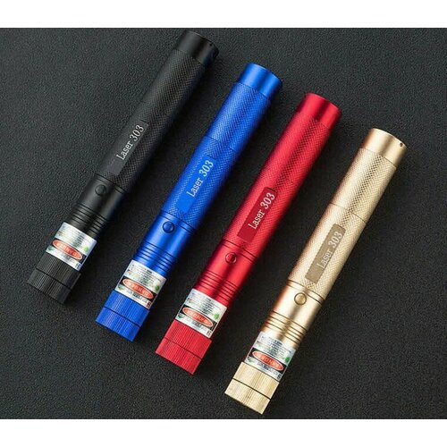 Аккумуляторный лазер-указка Laser 303 синий корпус 899₽