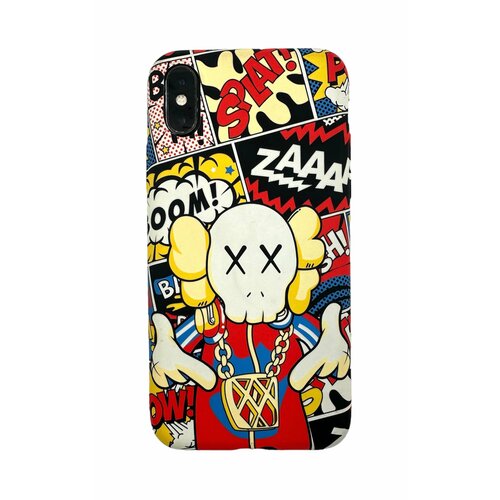 Чехол накладка Luxo Kaws Zam для iPhone X / XS чехол с софт покрытием силиконовый светится в темноте чехол luxo kaws iphone 15 pro силиконовый противоударный светится в темноте
