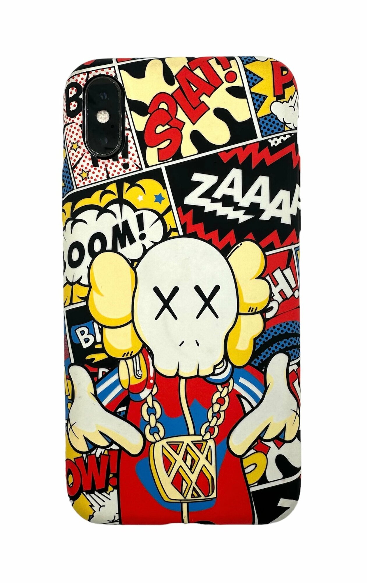 Чехол накладка Luxo Kaws Zam для iPhone X / XS чехол с софт покрытием силиконовый светится в темноте