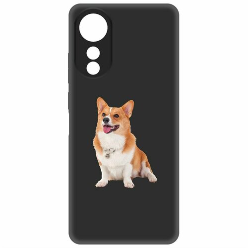 Чехол-накладка Krutoff Soft Case Корги для Oppo A78 4G черный чехол накладка krutoff soft case сын за отца для oppo a78 4g черный