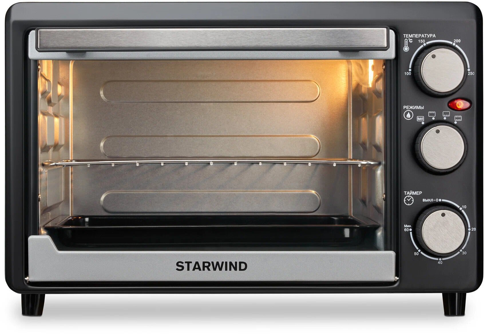 Мини-печь Starwind SMO2044 18л. 1200Вт silver