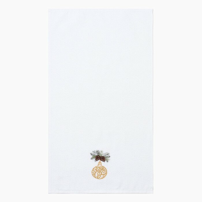 Полотенце махровое "Еловый шар" 30х60 см, 100% хлопок, 340 г/м2 - фотография № 2