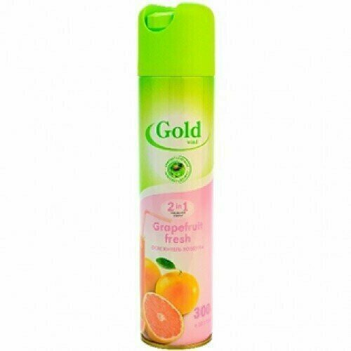 Освежитель воздуха аэрозоль Gold Wind Grapefruit fresh (Грейпфрут), 300 мл, 12 шт