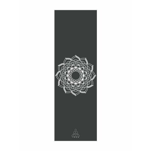 фото Коврик для йоги и фитнеса mandala grey germany, 3мм, серый ramayoga