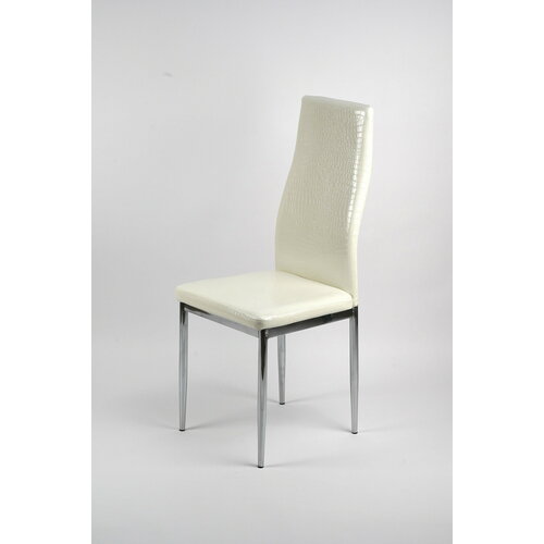 Стул Премиум/для кухни/столовой/ спальни/прихожей/кафе/фастфуд/эко кожа/металлический каркас/белый/1 шт.