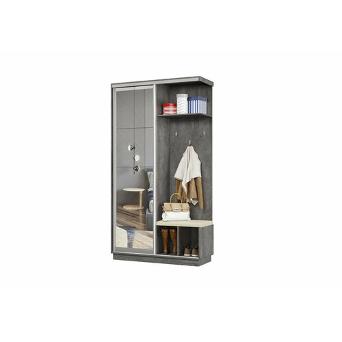 Прихожая-купе БИ-мебель Регул с сиденьем исполнение правое бетон 120x45x220 см 22990₽