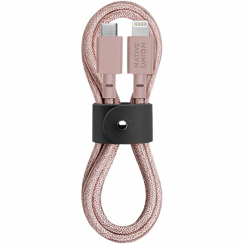 Кабель Native Union Belt Lightning на USB-C, 1.2 м, розовый кабель native union belt l zeb 2 belt cable 1 2 м зебра