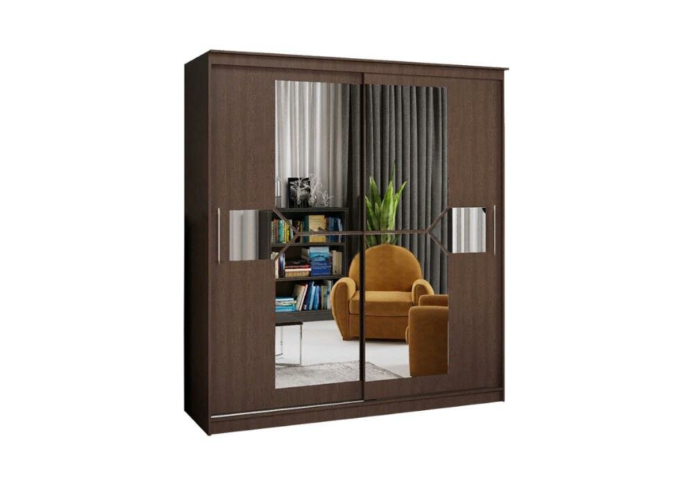 фото Шкаф-купе Миф Элегант венге Двухдверный 150х65х220 см