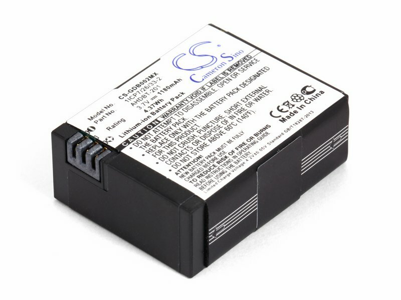 Аккумулятор для камеры GoPro AHDBT-201, AHDBT-301, AHDBT-302