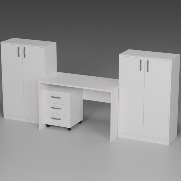 Комплект Меб-фф Комплект офисной мебели КП-20 цвет Белый