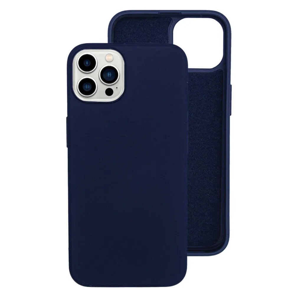 Чехол Devia Nature Silicone Case для iPhone 13 - Navy Blue, Синий - фото №1
