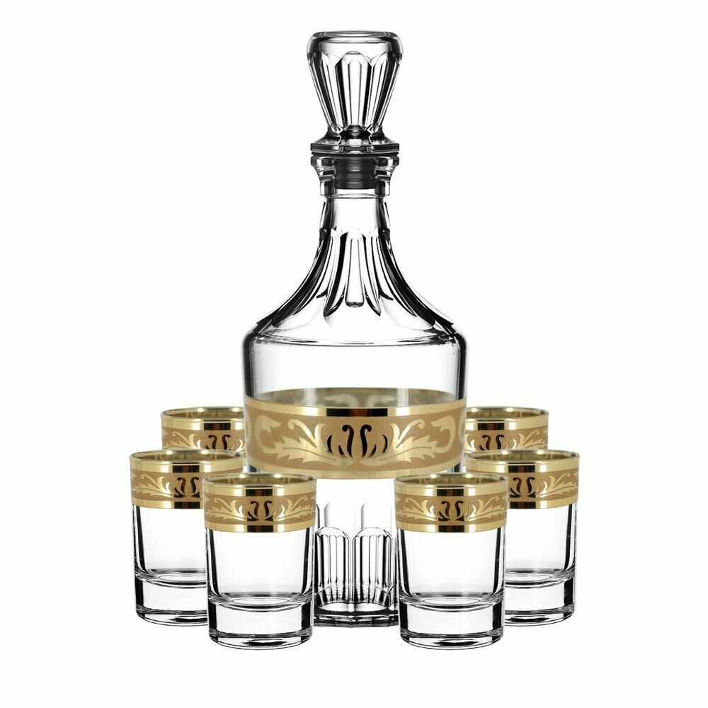 фото Подарочный набор для крепких напитков "Русский узор" (Графин-штоф, 500 мл + 6 стопок -60мл)