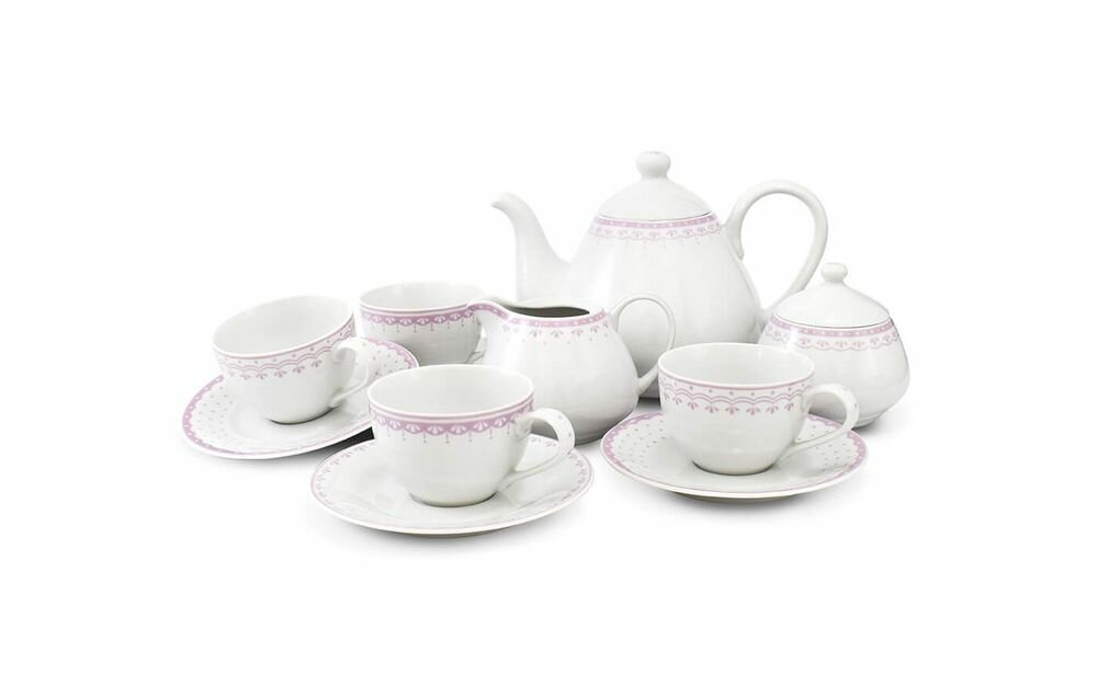 Чайный сервиз 11 предметов Hyggeline Розовый