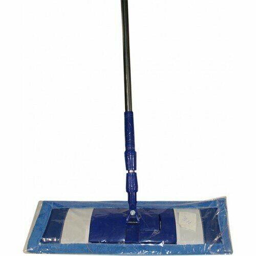 Швабра широкая, микрофибра, телескопическая ручка 50 см, 4 штуки