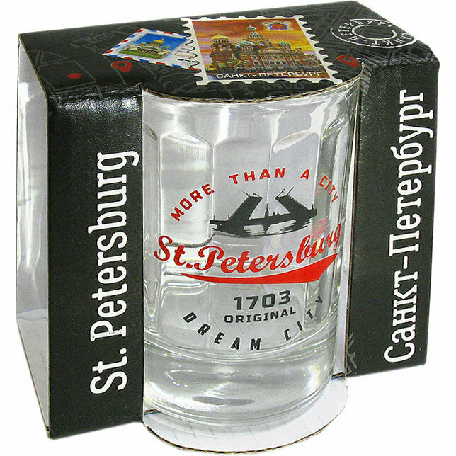 фото Подарки Стопка "Петербург - больше, чем город" из стекла (50 мл)